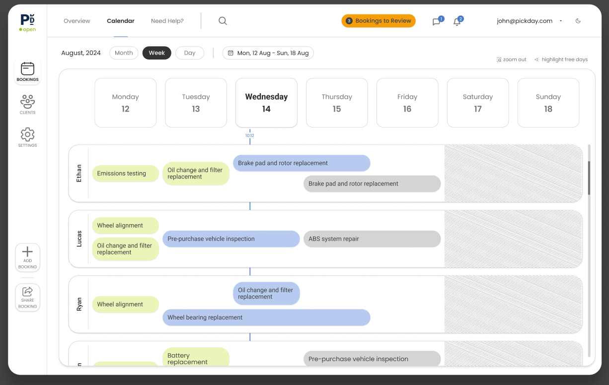 Smart Booking Calendar